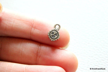 Silver Sun Two Sided Charms x 12